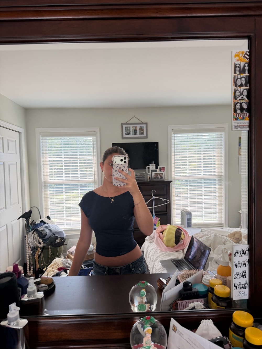 Black Short Sleeve Cropped Top